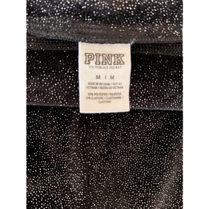 PINK Leggings Festive Glitter Velour Leggings SZ. M
